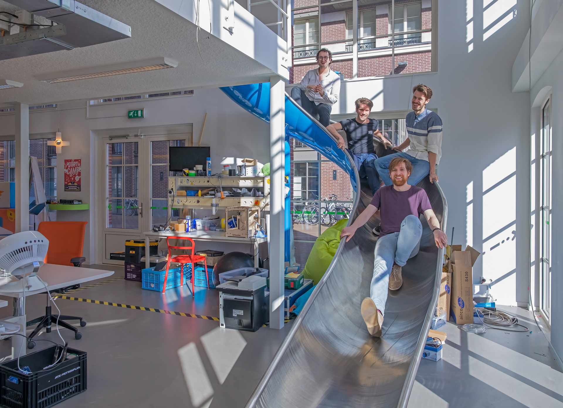 Onze connected glijbaan in Amsterdam Onze connected glijbaan in Amsterdam
